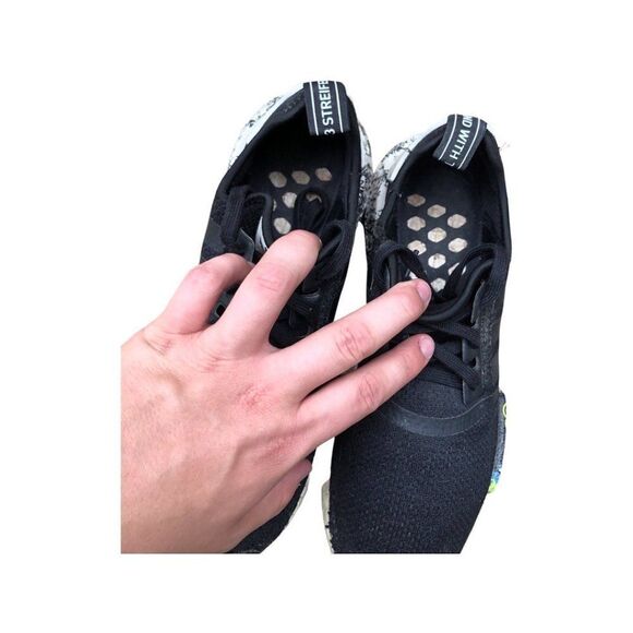 Adidas NMD R1 Black Graffiti Size 9.5 - Picture 12 of 13